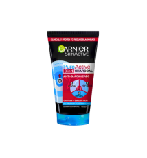 GARNIER 3 IN ONE CHARCOAL FACEWASH 150ML